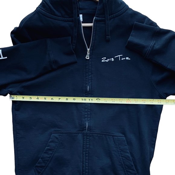 Sam Smith 2018 Thrills Tour Black Zip Up Hoodie Sweatshirt Size Large Unisex - Picture 9 of 10